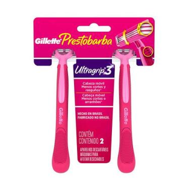 Imagem de Aparelho de Depilação Gillette Prestobarba UltraGrip3 Rosa Descartável