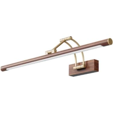 Imagem de Luz Do Banheiro Regulável Led Vanity Lighting Wall Sconce Metal Bathroom Light Fixture Over Mirror Com Braço Oscilante Ajustável Wood Grain Gallery Picture Light, Brown, 42cm