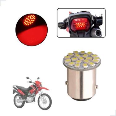 Imagem de Lâmpada Led Freio 2 Polos Com Efeito Strobo Moto NXR 125 BROS KS 2003 