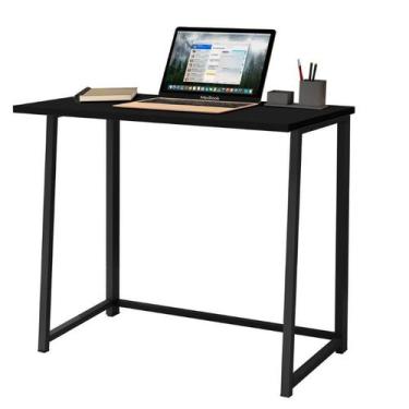 Imagem de Escrivaninha Dobrável Compacta Funcional Industrial Mesa Para Notebook