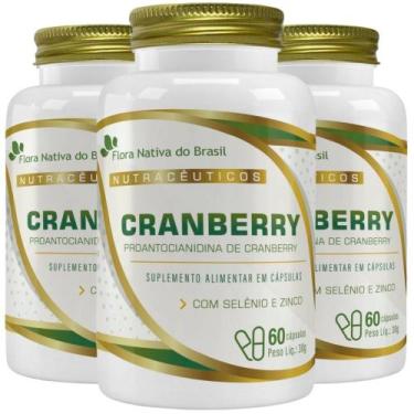 Imagem de KIT 3X Cranberry 500mg 60 cápsulas - Flora Nativa
