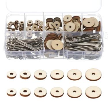 Imagem de PATIKIL 6 mm - 16 mm, 6 tamanhos de juntas de boneca, conjunto de 60 conectores de contrapino removíveis e bandeja de fibra para membros de urso, fazer cabeça faça você mesmo, acessórios de artesanato