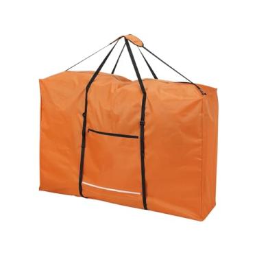 Imagem de PATIKIL Bolsa dobrável de armazenamento de mesa, 600D resistente à prova d'água, bolsa de armazenamento para cadeira dobrável com alça para cadeira de rodas com gravidade zero, 109 cm C x 73 cm L x 28