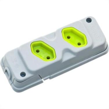 Imagem de Tomada Barra Fiolux Dupla 2P 20A Cinza