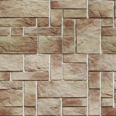 Imagem de Papel De Parede Adesivo Rejunte Pedra Marrom 5m