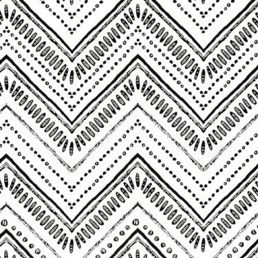 Imagem de TANONE Papel de parede geométrico preto e branco listrado preto e branco papel de parede branco 17,7 * 393