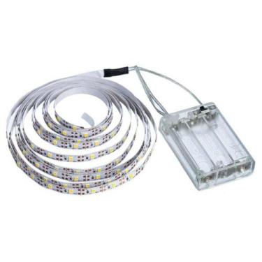 Imagem de Fio Fita LED Luz Branca 120 Lâmpadas LED 2m À Pilha - Gici Decor