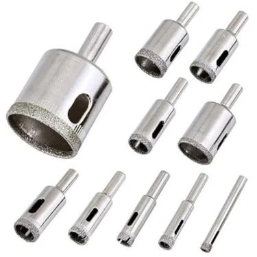 Imagem de Kit 10 Broca Serra Copo Diamantadas Lorben 6 a 30mm Fura Vidro Mármore Piso Cerâmica Granito