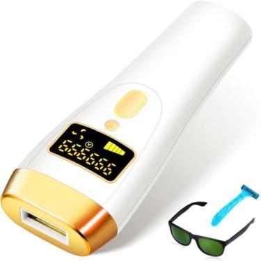 Imagem de Gransumr Aparelho de Depilação a Laser IPL, Remoção Permanente de Pelos, Indolor, Axilas, Rosto, Costas, Pernas, Braços, Linha de Biquíni, 999.999 Flashes, com Fio, Branco, Unissex, Adulto Unissex