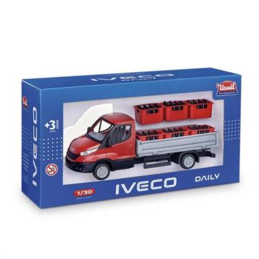 Imagem de Caminhão Iveco Daily Baú e Drop Side 30cm Brinquedo Realista - USUAL P