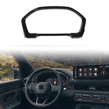 Imagem de TENWIND Tampa da moldura do painel do console central do carro compatível com acessórios Honda Passport 2026+ (fibra de carbono)