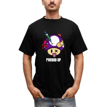 Imagem de Camiseta Masculina Cogumelo Mario Bros Fucked Up-Masculino