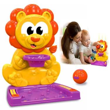 Imagem de Brinquedo Didático Basquete Educativo Basket Lion Leão 34cm - JxP Brin