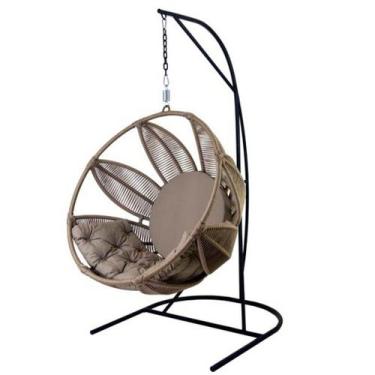Imagem de Balanço com Suporte Para Jardim e Varanda Modelo Folha Corda Naval - N
