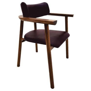 Imagem de Cadeira Tramontina Maruja Ritmo Em Madeira Tauari Com Estofado Café