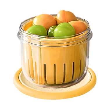 Imagem de Rrlihjgu Copos de Fruta Reutilizáveis - 650ml Copo Portátil de Armazenamento de Morango | Copo De Conservação Para Aveia Durante A Noite Para Escritório Festa Acampamento Viagem Caminhada Piquenique