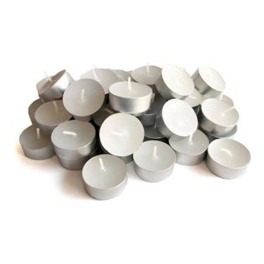 Imagem de Caixa Com 100 Velas Tipo Rechaud Com Base De Alumínio