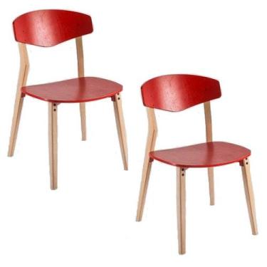 Imagem de Kit 2 Cadeiras Rio Colors Estrutura Madeira Mel em Fórmica Várias Core