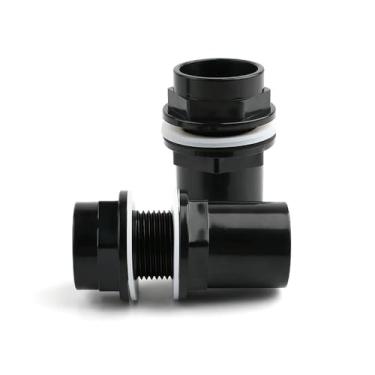 Imagem de 20/25/32/40/50mm Black PVC Pipe Thickened Connector Water Tank Inlet and Outlet Connector Fish Tank Tool Accessories 1pc(Inner Dia 50mm)