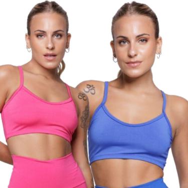 Imagem de KIT 2 Top Fitness Alça Fina Serra e Mar Modas Nadador Roupa Para Academia Treino Moda Feminina-Feminino