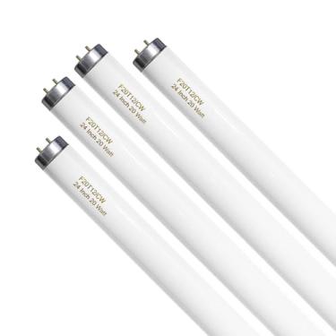 Imagem de Lâmpada F20T12/CW 20 Watt Branco Frio, Tubo Fluorescente T12 de 61 cm 20W Compatível com Philips Sylvania GE Luminária G13 Tampa 4 Unidades