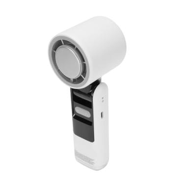 Imagem de ZJchao Resfriando Ventilador Portátil Com Função de Gelo, 4000mAh Fan Recarregável Com 100 Velocidades Ajustáveis, Luz LED e Tela Digital, Design Dobrável para Viagens e Uso Ao Ar Livre (Branco)