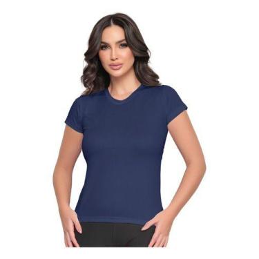 Imagem de Camiseta Feminina Academia Dry Fit Tecido Leve Premium - Fafenix, Azul