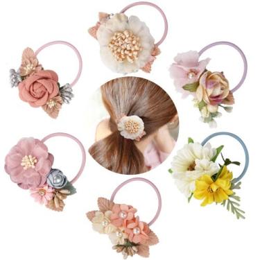 Imagem de Laços de cabelo, laços, faixas de cabelo elásticas, suportes de rabo d