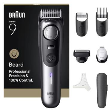 Imagem de Braun Aparador de barba Série 9, + 7 ferramentas de barbeiro, modo PowerBoost, ProBlade ProBlade, tempo de execução de 180 minutos, gradiente, 50 comprimentos, roda e trava de precisão, impermeável