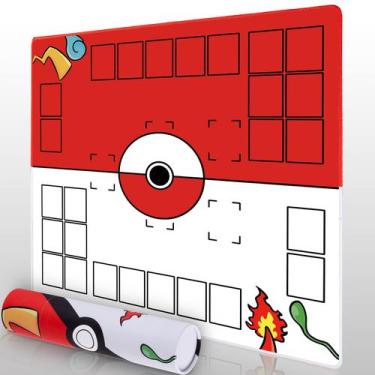 Imagem de Playmat Biouai para jogo de cartas com Tube 2 Player Trainer (vermelho