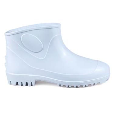 Imagem de Bota de Faxina PVC, Galocha Impermeável Cano Baixo, Branca, Antiderrapante, para Limpeza e Trabalho Agrícola, Unissex (Branco, BR, Adulto, Numérico, 41)