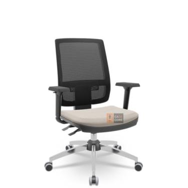 Imagem de Cadeira Brizza Tela 3D BackPlax Cromada Sem Apoio NR17 Plaxmetal (Poliéster Fendi)