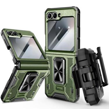 Imagem de Capa de telefone VEGO para Samsung Galaxy Z Flip 6 - verde escuro