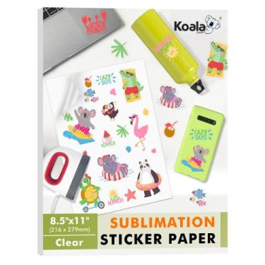 Imagem de Papel adesivo Koala Sublimation 100% transparente à prova d'água - KOA