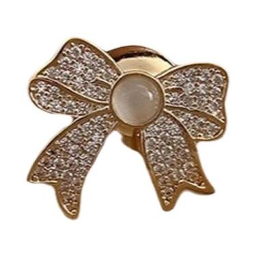 Imagem de Broche De Flor Feminino Com Laço Em Metal, Pin De Lapela Anti-reflexo,