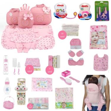 Imagem de Kit Bolsa de Maternidade 3 Peças + Saída maternidade + Enxoval Master 