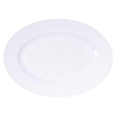 Imagem de Travessa Oval Tramontina Maria Augusta Em Porcelana Branca 40x29cm