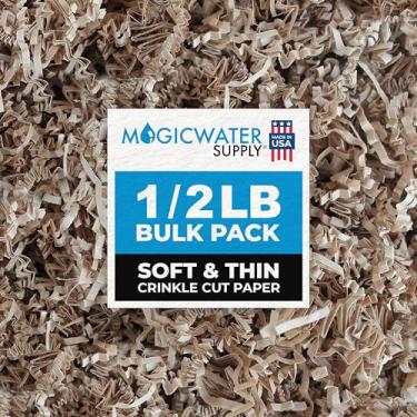Imagem de Enchimento de papel triturado "macio e fino" (1,3 kg) para embrulho de presente e enchimento de cesta - Kraft | MagicWater Supply