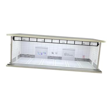 Imagem de YIJU Vitrine de carro modelo 1/64, estacionamento com LED, acessório de coleção para carros de brinquedo, bonecos de ação, cenário de garagem, Style F