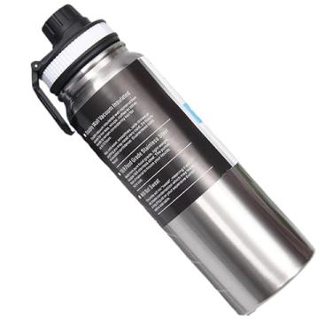 Imagem de Garrafa TéRmica 800ml Espacial Quente & Frio Com Isolamento TéRmico De Grande Capacidade(Prata,600ML)
