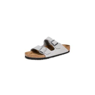 Imagem de Birkenstock Sandálias masculinas Arizona, cinza baleia do deserto, cinza, tamanho 43, médio EUA