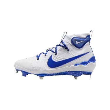 Imagem de Nike Chuteira de beisebol masculina Alpha Huarache NXT (DJ6517-105, branco/platina pura/Hyper Royal), Branco/platina pura/Hyper Royal, 38
