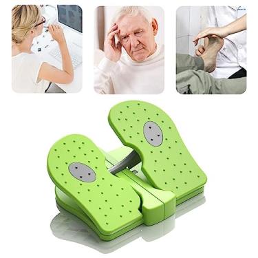 Imagem de aqxreight Máquina de Passo para o pé, Treinador de Passo de Nylon Reforçado Com Calma Dobrar Embaixo da Mesa Treinador de Treino de Perna, Tamanho Verde do Quadro Premium Reforçado Com para Os Pés