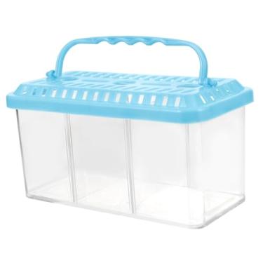 Imagem de VOSAREA Caixa transparente de criação de peixes com divisórias de compartimento, tanque de isolamento de peixe para camarão Betta, fácil de limpar, design portátil, material seguro, aumenta a taxa de