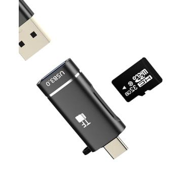 Imagem de Adaptador USB A para USB C para iPhone 16 15 Pro Max para iPad para Apple (2 em 1) Leitor de cartão Micro SD Camera Memory Stick MacBook Phone compatível com Samsung Accessorie Cabo fêmea Android Mac