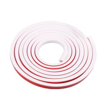 Imagem de KTZCTPCA Escondedor de cabo de parede, capa de fio autoadesiva, corretivo de cabo de PVC flexível, branco, 0,55 polegadas x 0,55 polegadas, capa de gerenciamento de cabos