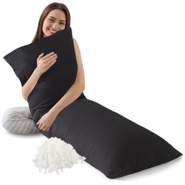 Imagem de INSPIRE CRAFTER Travesseiro corporal de espuma viscoelástica com fronha, travesseiro macio grande e longo para adultos, travesseiro de corpo inteiro respirável com capa de travesseiro removível