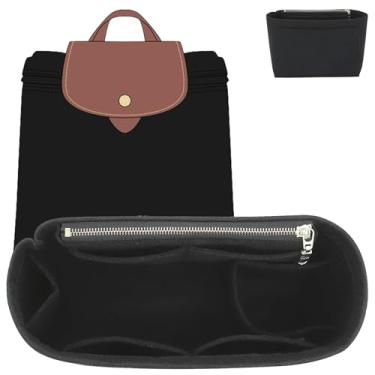 Imagem de Doxo Inserção organizadora de bolsa compatível com mochila Longchamp (mochila, preta)