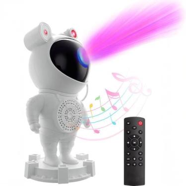 Imagem de Projetor Astronauta Infantil Luz Noturna Projeção de Estrelas no Teto 