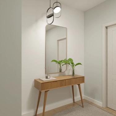 Imagem de Espelho Orgânico Moldura Couro 110x50cm 150x60cm 170x70cm Corpo Inteiro Quarto Sala 110cm x 50cm